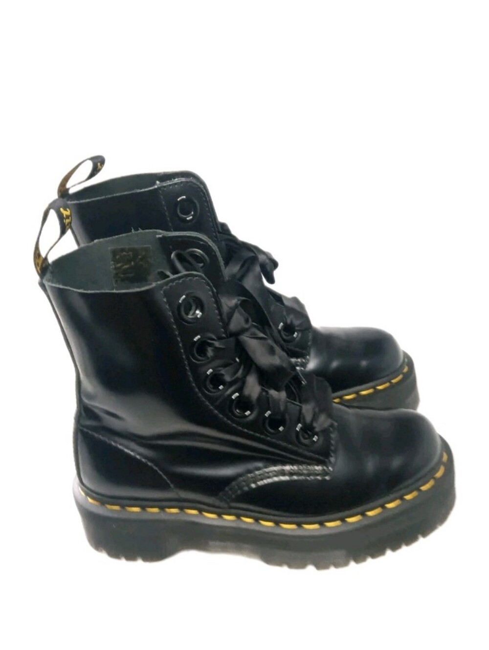 Dr. Martens Molly Boots Womens Size 7 Smooth Black Leather